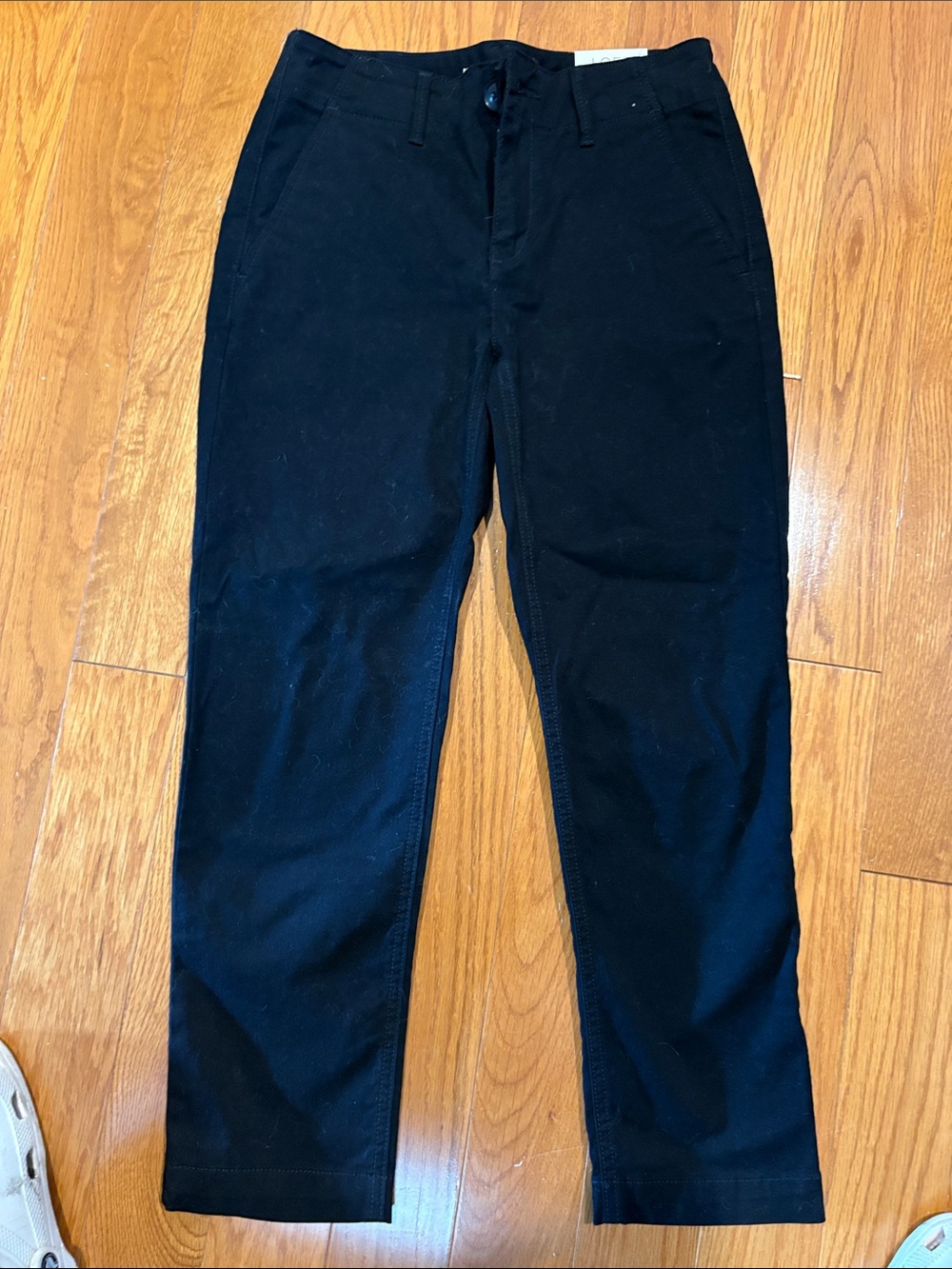 LOFT Black Classic Straight Chinos